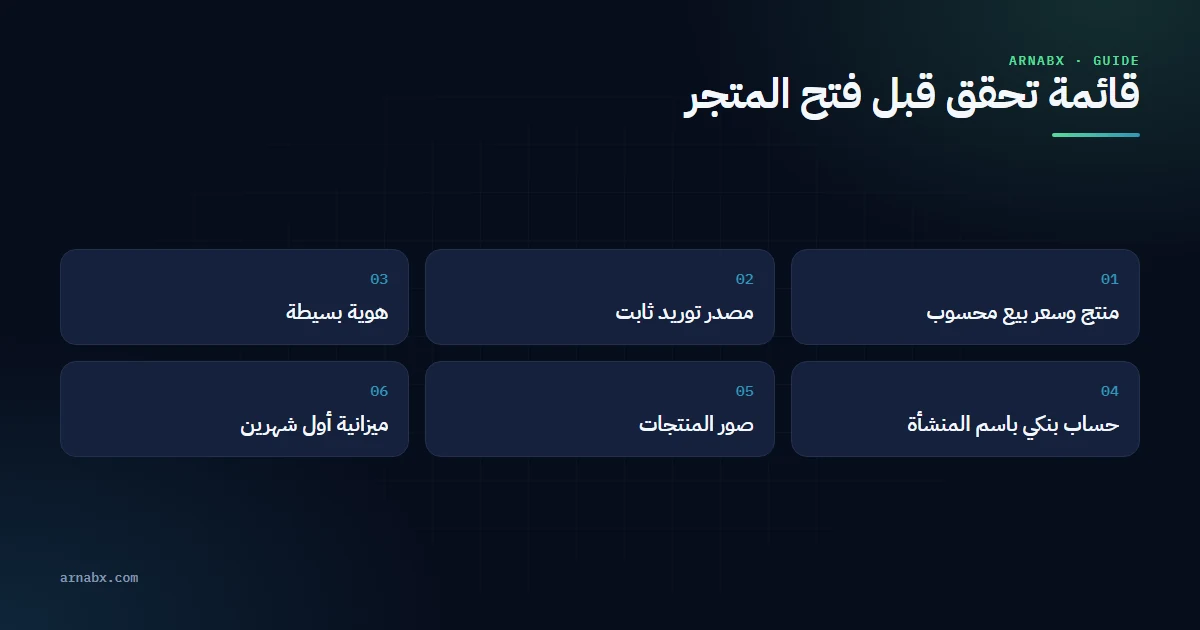 ما تحتاجه جاهزًا قبل أن تسأل كيف افتح متجر الكتروني