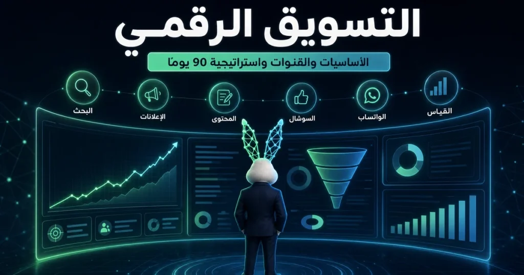 التسويق الرقمي: البحث والإعلانات والمحتوى والسوشال والواتساب والقياس