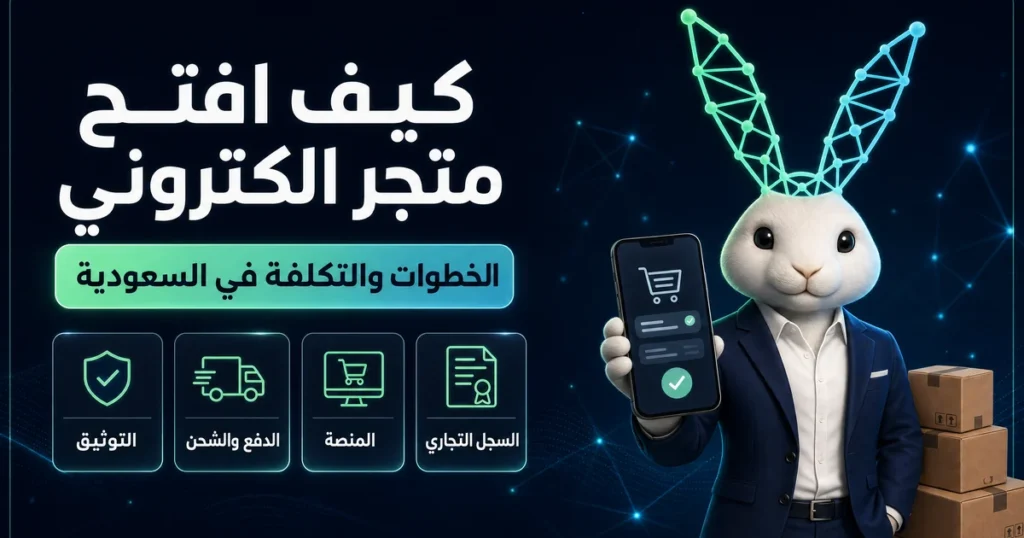 كيف افتح متجر الكتروني: السجل التجاري والمنصة والدفع والشحن والتوثيق